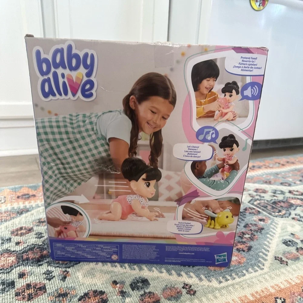 New Baby Alive Crawl 'n Play Katie Kat Doll Electronic 40+ Adorable Sound Age 3+